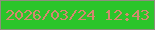 文字の大きさ：1、枠の色：8d8f7d、背景の色：2bc52a、文字の色：d3886f 無料ブログパーツのブログ時計