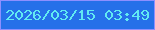 文字の大きさ：5、枠の色：8d8fff、背景の色：2570e9、文字の色：61eaf2 無料ブログパーツのブログ時計
