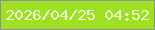 文字の大きさ：4、枠の色：8d919f、背景の色：9fe022、文字の色：ebffd9 無料ブログパーツのブログ時計