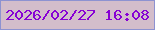 文字の大きさ：3、枠の色：8d92d1、背景の色：d3bdcb、文字の色：8701d4 無料ブログパーツのブログ時計