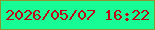 文字の大きさ：5、枠の色：8d9436、背景の色：18fc95、文字の色：bf0717 無料ブログパーツのブログ時計