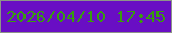文字の大きさ：1、枠の色：8d9488、背景の色：690ec4、文字の色：379e0c 無料ブログパーツのブログ時計