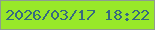 文字の大きさ：3、枠の色：8d9d8e、背景の色：98e829、文字の色：366a80 無料ブログパーツのブログ時計