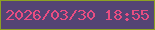 文字の大きさ：4、枠の色：8da123、背景の色：544474、文字の色：e84d82 無料ブログパーツのブログ時計
