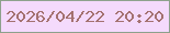 文字の大きさ：5、枠の色：8da18c、背景の色：f4dafc、文字の色：a47170 無料ブログパーツのブログ時計