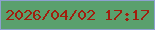 文字の大きさ：5、枠の色：8da1d0、背景の色：5aa06d、文字の色：a11e0e 無料ブログパーツのブログ時計
