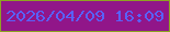 文字の大きさ：3、枠の色：8da322、背景の色：911689、文字の色：5961fa 無料ブログパーツのブログ時計