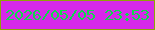 文字の大きさ：4、枠の色：8da606、背景の色：d629e9、文字の色：0ed94d 無料ブログパーツのブログ時計