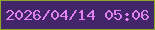 文字の大きさ：2、枠の色：8da829、背景の色：432569、文字の色：e181f2 無料ブログパーツのブログ時計