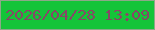 文字の大きさ：5、枠の色：8da888、背景の色：15c439、文字の色：884767 無料ブログパーツのブログ時計