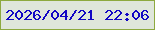 文字の大きさ：1、枠の色：8da93f、背景の色：dfe6db、文字の色：1207c4 無料ブログパーツのブログ時計