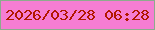 文字の大きさ：2、枠の色：8dab8d、背景の色：f67dd3、文字の色：b21700 無料ブログパーツのブログ時計