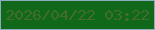 文字の大きさ：5、枠の色：8dabbf、背景の色：10681b、文字の色：456d2a 無料ブログパーツのブログ時計