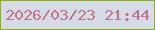 文字の大きさ：1、枠の色：8dae15、背景の色：d5dce7、文字の色：c4708f 無料ブログパーツのブログ時計