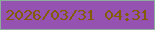 文字の大きさ：1、枠の色：8dae9c、背景の色：9552b0、文字の色：835d05 無料ブログパーツのブログ時計