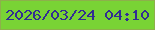 文字の大きさ：2、枠の色：8db04b、背景の色：79d335、文字の色：322d93 無料ブログパーツのブログ時計