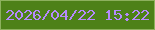 文字の大きさ：2、枠の色：8db15e、背景の色：4d8118、文字の色：b58afc 無料ブログパーツのブログ時計