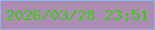 文字の大きさ：1、枠の色：8db1e8、背景の色：ab8db2、文字の色：40cc1a 無料ブログパーツのブログ時計