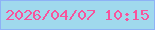 文字の大きさ：5、枠の色：8db2f6、背景の色：a0d9ed、文字の色：f7539c 無料ブログパーツのブログ時計