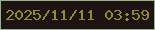文字の大きさ：4、枠の色：8db689、背景の色：1e1213、文字の色：8e8d2f 無料ブログパーツのブログ時計