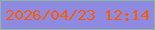 文字の大きさ：4、枠の色：8db69c、背景の色：8f8ae1、文字の色：fc5b02 無料ブログパーツのブログ時計