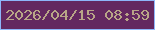 文字の大きさ：1、枠の色：8db6fa、背景の色：632860、文字の色：b8a587 無料ブログパーツのブログ時計