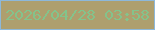 文字の大きさ：2、枠の色：8db8da、背景の色：ae9f6e、文字の色：84c38b 無料ブログパーツのブログ時計