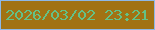 文字の大きさ：4、枠の色：8db8e8、背景の色：a17214、文字の色：64c186 無料ブログパーツのブログ時計