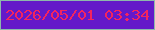 文字の大きさ：5、枠の色：8db9ab、背景の色：6419c9、文字の色：f4245f 無料ブログパーツのブログ時計