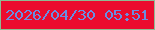 文字の大きさ：5、枠の色：8dbb93、背景の色：eb0b2e、文字の色：698ee3 無料ブログパーツのブログ時計