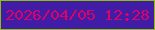 文字の大きさ：5、枠の色：8dbe08、背景の色：411da7、文字の色：d80567 無料ブログパーツのブログ時計
