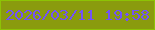 文字の大きさ：3、枠の色：8dc305、背景の色：8a9b0e、文字の色：7352f8 無料ブログパーツのブログ時計