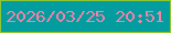 文字の大きさ：2、枠の色：8dc834、背景の色：039da0、文字の色：f482a5 無料ブログパーツのブログ時計