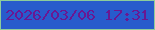 文字の大きさ：5、枠の色：8dcc9b、背景の色：285bcc、文字の色：6a1792 無料ブログパーツのブログ時計
