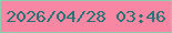 文字の大きさ：1、枠の色：8dccb0、背景の色：f787a2、文字の色：2a7375 無料ブログパーツのブログ時計