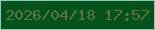 文字の大きさ：3、枠の色：8dcdb0、背景の色：05521c、文字の色：587547 無料ブログパーツのブログ時計