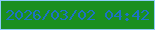 文字の大きさ：2、枠の色：8dcdf9、背景の色：1a8f20、文字の色：1c73c4 無料ブログパーツのブログ時計