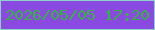 文字の大きさ：3、枠の色：8dd1ca、背景の色：8a49e0、文字の色：33b540 無料ブログパーツのブログ時計