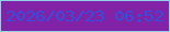 文字の大きさ：3、枠の色：8dd3e9、背景の色：8223a7、文字の色：3150dd 無料ブログパーツのブログ時計