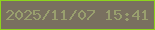 文字の大きさ：2、枠の色：8dd41c、背景の色：79705f、文字の色：999f6e 無料ブログパーツのブログ時計