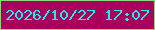文字の大きさ：4、枠の色：8dd778、背景の色：a9005c、文字の色：20ebf3 無料ブログパーツのブログ時計