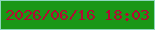 文字の大きさ：4、枠の色：8dd7bc、背景の色：1a9716、文字の色：b40934 無料ブログパーツのブログ時計