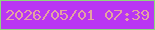 文字の大きさ：4、枠の色：8dd87d、背景の色：b936f3、文字の色：e4a3a2 無料ブログパーツのブログ時計