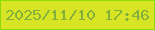 文字の大きさ：5、枠の色：8dda08、背景の色：d8e524、文字の色：82b03b 無料ブログパーツのブログ時計