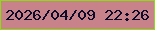 文字の大きさ：5、枠の色：8ddc13、背景の色：c78389、文字の色：0a0c2a 無料ブログパーツのブログ時計