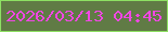 文字の大きさ：1、枠の色：8de063、背景の色：607b45、文字の色：f047e3 無料ブログパーツのブログ時計