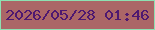 文字の大きさ：4、枠の色：8de0b2、背景の色：ab6667、文字の色：4e1870 無料ブログパーツのブログ時計