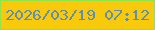 文字の大きさ：4、枠の色：8de54d、背景の色：f9ca0b、文字の色：5d8fae 無料ブログパーツのブログ時計