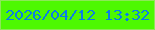文字の大きさ：1、枠の色：8de759、背景の色：4df802、文字の色：0a7ee5 無料ブログパーツのブログ時計