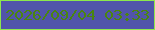 文字の大きさ：2、枠の色：8de84c、背景の色：5154aa、文字の色：4a8510 無料ブログパーツのブログ時計